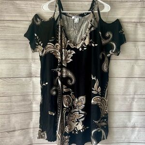 Black Paisley Women's Summer Dress